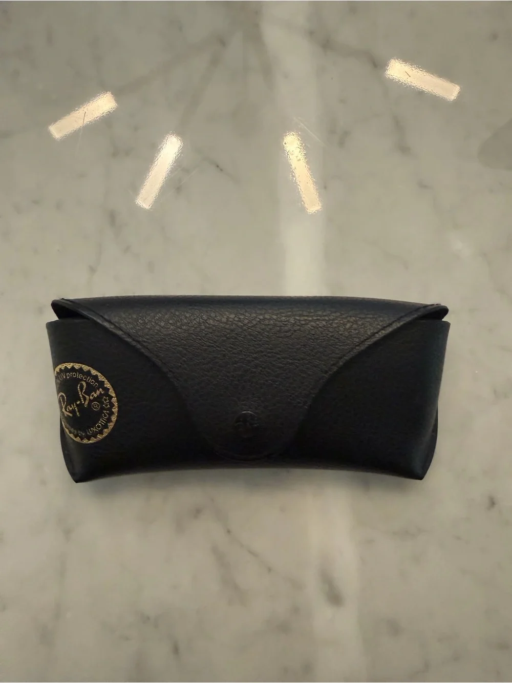 Ray-Ban Women's Gold Frame Sunglasses with Dark Green Lenses